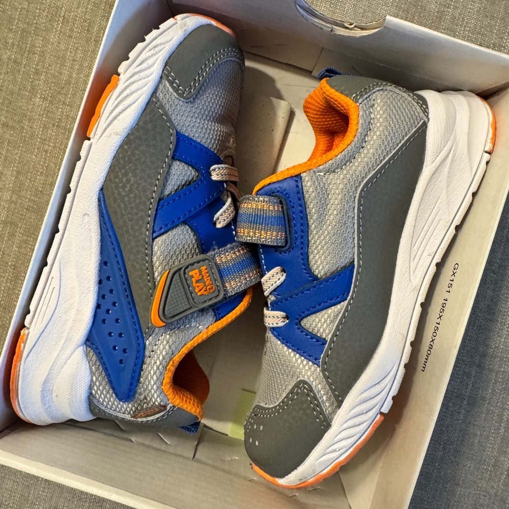 Kids' Gray and Blue Athletic Shoes - worn 1x